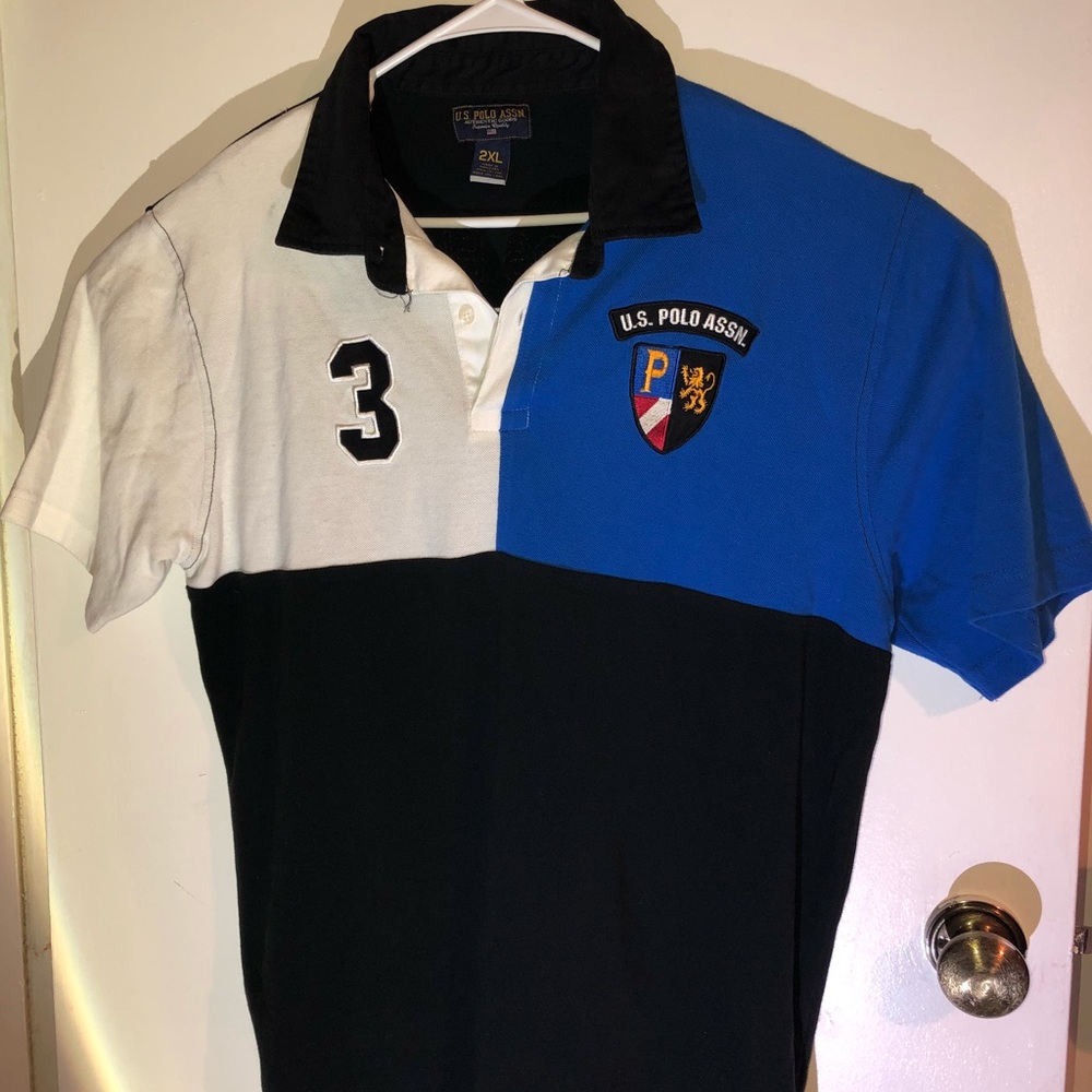 US POLO ASSN graphic polo shirt XXL